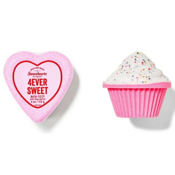 5 for $25 | NWT Bath & Body Works x Sweethearts and Confetti Cupcake Fizzy Bombs - Picture 1 of 4